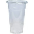 thumbnail image 2 of VeZee's 24 oz Clear Plastic PET Cups With Flat Lid & Straw, BPA-Free, Perfect for Iced Coffee, Smoothies, Tea, Boba - Recyclable Qty 100, 2 of 5