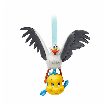 Disney The Little Mermaid Flounder Scuttle Sketchbook Christmas Ornament New