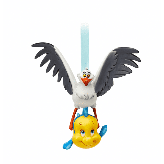 Disney The Little Mermaid Flounder Scuttle Sketchbook Christmas Ornament New