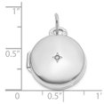 thumbnail image 2 of Auriga Fine Jewelry 14K White Gold Diamond 16mm Round Locket for Women (L- 23mm, W- 17mm), 2 of 4