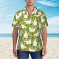 thumbnail image 2 of Pofeuu Lovely Chickens Print Hawaiian Shirt for Men Sleeves Casual Button Down Summer Beach Dress Shirts T-Shirts,3X-Large, 2 of 7