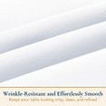 thumbnail image 5 of ComfiTime Tablecloth – 54 x 120 Durable Polyester Fabric Table Cover Cloth for 8-9 ft Rectangle Table, Spill/Stain-Resistant, Reusable/Washable, Indoor/Outdoor Dining/Party/Wedding/Banquet, White, 5 of 14