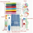 thumbnail image 2 of 53Pcs Crochet Hooks Tools Knitting Needles Stitches Knit Weave Craft Yarn Set Sewing Accessories, 2 of 7