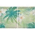 thumbnail image 2 of Coolnut Palm Tree Kitchen Curtains 2 Panels, UV Protected Tier Curtains Half Window Curtains for Guest Room Bathroom Sink Laundry Room Basement,24"x 27", 2 of 6