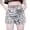 Silver, variant on HUX Women's Sparkly Sequin Micro Shorts Women's Casual Sequined Elastic High Waist Comfy Summer Short Pants With Pocket Black M