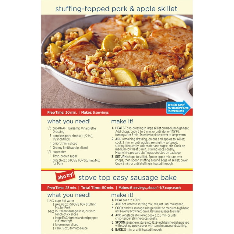 Stove Top Savory Seasoned Pork Stuffing Mix with Herbs