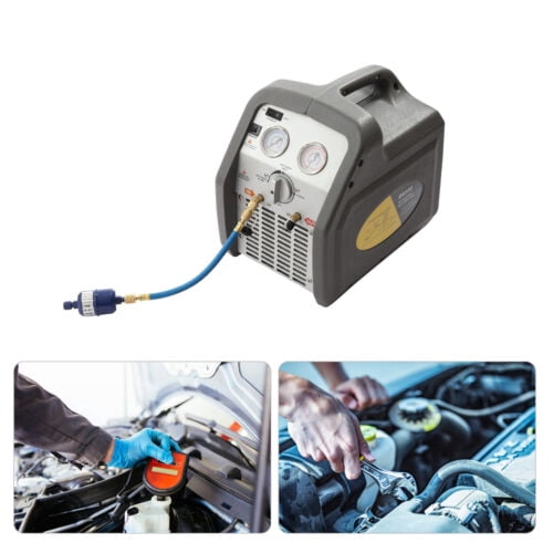 Refrigerant Recovery Machine 1/2HP Dual Cylinder HVAC Recycling Tool 110V 60Hz