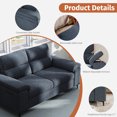 thumbnail image 6 of 71" Modern Loveseat Sofa 2 Seat Chenille Couch Adjustable Armrest for Living Room Small Spaces Blue, 6 of 10