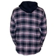 thumbnail image 3 of 9 Crowns Men's Lightweight Plaid Flannel Shirt (A-Blk/Red, Small), 3 of 3