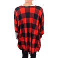 thumbnail image 4 of TWZH Women Plaid Print Open Front Striped Cuffs Color Block Cardigan Tops, 4 of 7