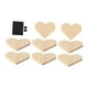 thumbnail image 2 of Juego de 8 posavasos de madera sin terminar para manualidades; posavasos de madera en blanco; posavasos de madera Corazón, 2 of 7