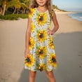 thumbnail image 1 of LOVZFMLL Robe d'Été à Manches à Volants pour Filles, Tenue d'Été pour Enfants 4-14T, 1 of 8
