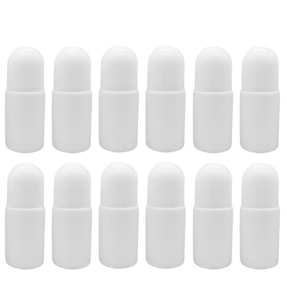 NUOLUX 12pcs 50ML Plastic Roller Bottles for Essential Oils Empty