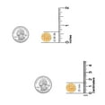 thumbnail image 5 of LeCalla 925 Sterling Silver 18K Yellow-Gold Plated Round Beaded Omega Back Stud Earrings for Women and Teen 15MM, 5 of 8