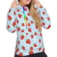 thumbnail image 4 of KLL Strawberry for Womens Pullover Hoodie with Pocket Hooded Long Sleeve Shirts Sweatshirt for Women-Medium, 4 of 7