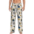 thumbnail image 2 of Goofa Hawaiian Style Printed Soft Pajama Pants for Men, Wide Leg Comfy Casual Lounge Yoga Pants-XX-Large, 2 of 9