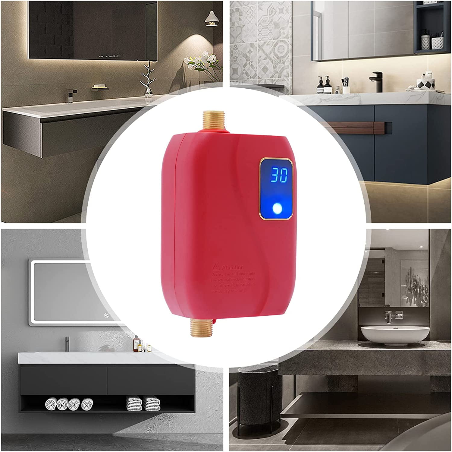 ALisasin 0132 Instant Hot Electric Water Heater 5400W 110V