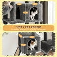 thumbnail image 5 of Merrland 82" Multi-Level Large Cat Tree Tower for Indoor Kitties, Cat Furniture with Plush Condo Hammock Top Perch, Sisal Scratching Posts & Ramp, Gray, 5 of 9