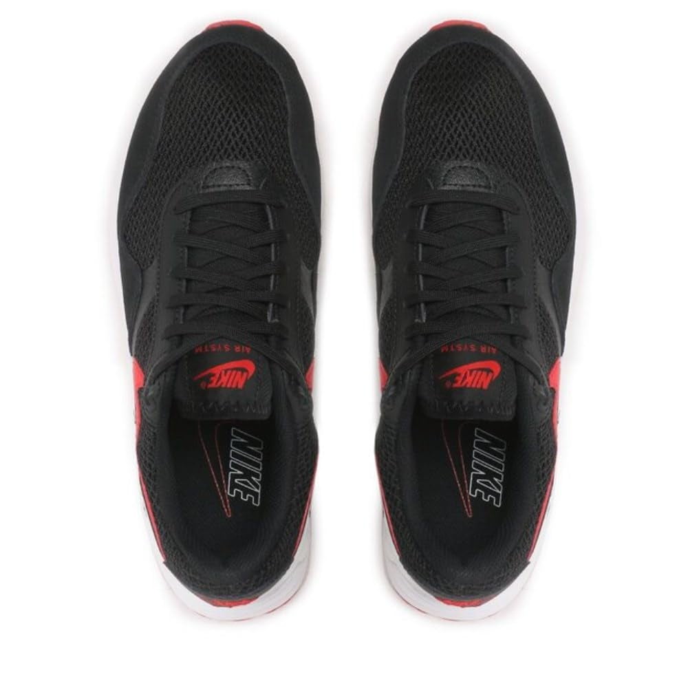 NIKE Men's Sneaker, Black University Red White, 10.5