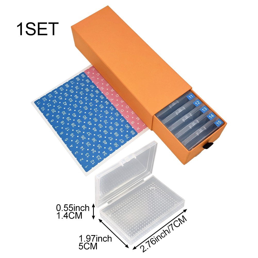 Hzzsbu 2-in-1 Diamond Painting Storage Trays with Lids,Diamond Art Supplies for Beads Storage & Line-Up