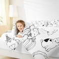 thumbnail image 4 of jejeloiu Cute Cat Full Size Comforter Sets,Pet Animal Bedding Comforter Set,Happy Birthday Bedding Sets For Girls Boys,Luxury Bedroom Decor Reversible,3pcs, 4 of 8