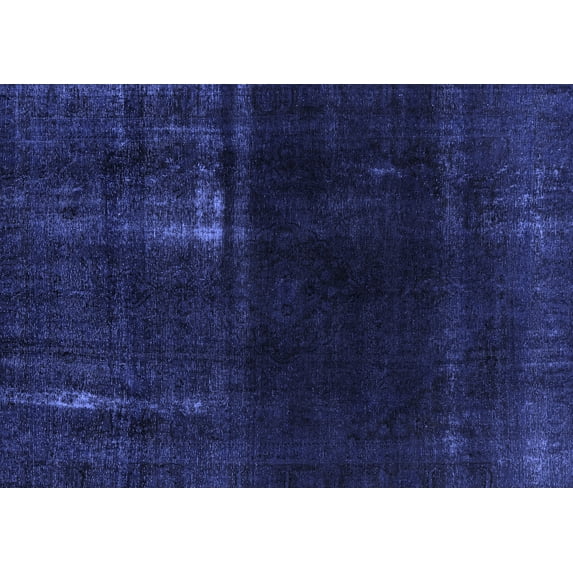 Ahgly Company Machine Washable Indoor Rectangle Persian Blue Bohemian Area Rugs, 5' x 7'