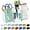 Clear, variant on Ahot Multiuse Caddy Organizer with Handle - Stackable Plastic Tote Bin - Art Craft Supplies, Office, Desk, Stationery Pen Holder, Kitchen, Utensil, Makeup, Bathroom, Shower, Cleaning- Mint