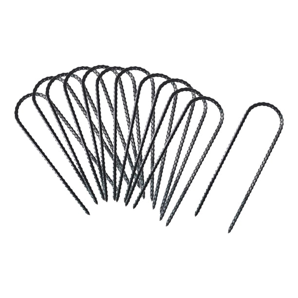 Anclajes de pesados Accesorios Estacas Estacas de viento de metal en forma de U Clavijas de portería 12 piezas Zulema clavijas de trampolín