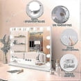 thumbnail image 3 of Hollywood 15 LED Lighted Makeup Mirror Light - 3 Adjustable Lights - USB Rechargeable - - White - 58 x 46 cm (Only light bulbs), 3 of 4