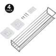 thumbnail image 2 of Spice Racks Organiser, Set of 4 Wall Mounted Spice Racks, Hanging Spice Organisers for Cabinet Pantry Door, Kitchen Cupboard, Seasoning Storage Spice Shelf, Chrome Finished, 2 of 6