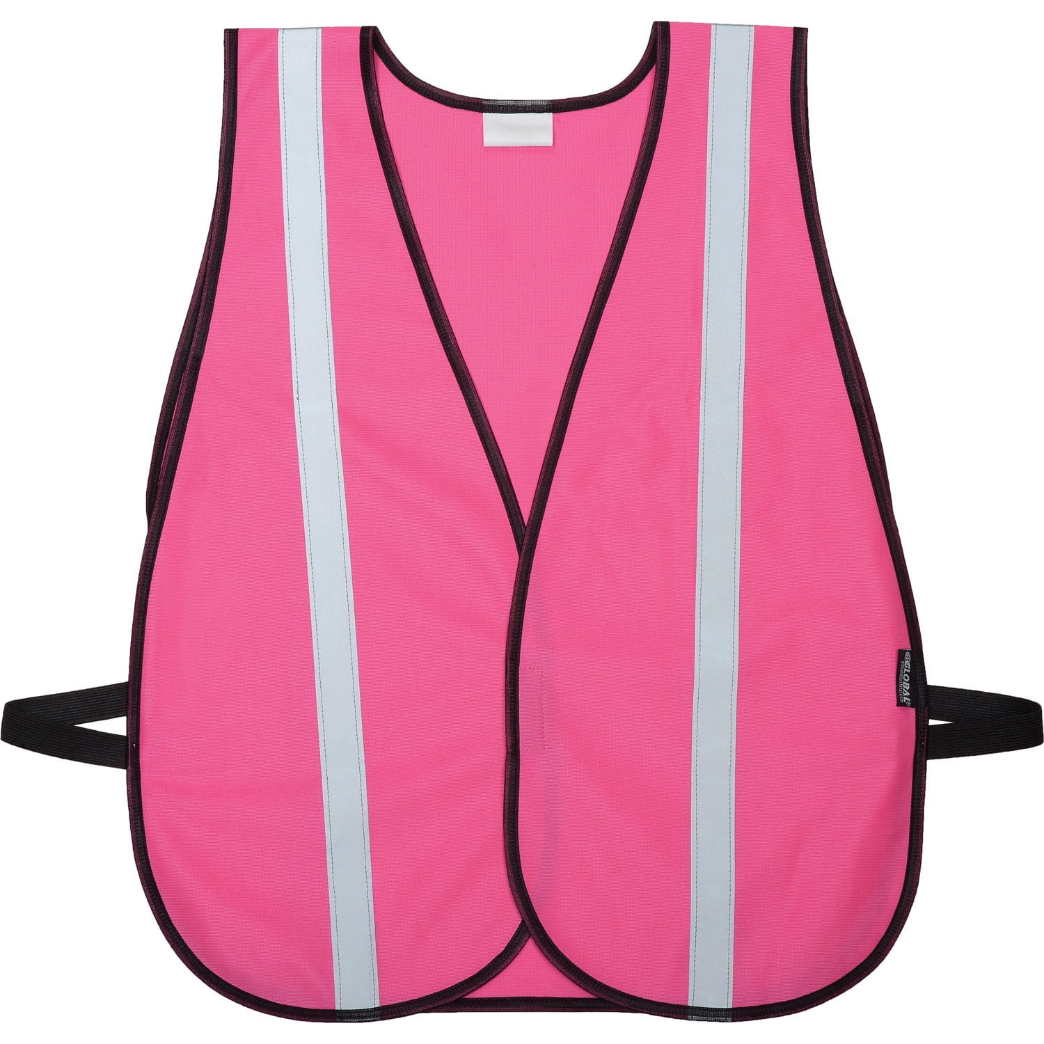 HiVis Pink Safety Vest with 1" Reflective Strip, Polyester, One Size
