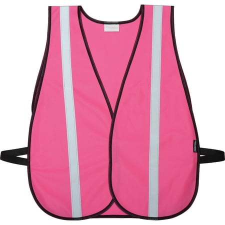 

Hi-Vis Pink Safety Vest with 1 Reflective Strip Polyester One Size