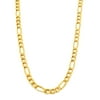 Real 10k Yellow Gold Hollow Figaro Chain / Necklace, 2.5mm and 18"