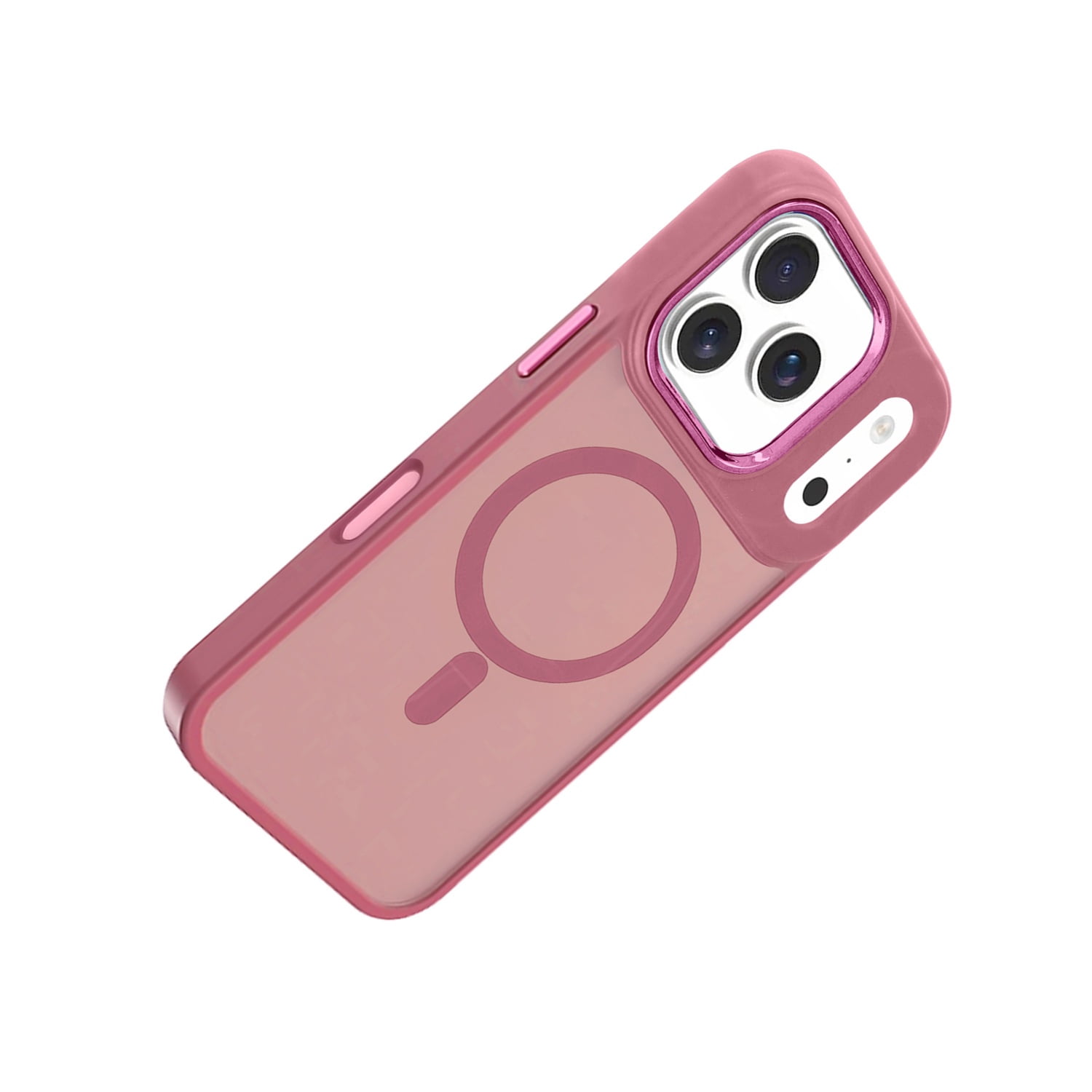 Powerful Magnetic Wireless Protection Case for iPhone 17 Pro Max - Pink