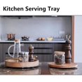 thumbnail image 4 of Set of 2 Wood Decorative Trays with Handles 12 Inch Round Decorative Tray for Room Decor, 2 in 1 Counter Decor Trays for Coffee Table,Round Tray for Storage and Display, 4 of 5