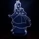 thumbnail image 1 of Lámpara de ilusión LED 3D de Alice Wonderlands con luz nocturna, 1 of 3