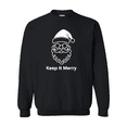 thumbnail image 3 of Gildan Merry Christmas Design Sweatshirt for Men, Black Crewneck Christmas Sweater, XL, 3 of 5