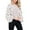 A-White96, variant on Jamsmile Women Blouse Casual Bell Long Sleeve Ladies Dot Polka Print Loose Tops Blouse Crewneck Pullover Classic Trendy Shirts