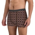thumbnail image 5 of JUNZAN Brown Gold Grid Mens Underwear Boxer Briefs for Men’s - Large, 5 of 5