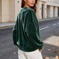 thumbnail image 6 of Enjoytime Crewneck Sweatshirts Women Long Sleeve Velvet Pullover Tops Solid Trendy Casual Soft Oversized Sweatshirt, 6 of 8