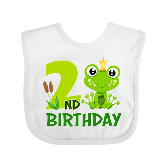 Inktastic 2nd Birthday Prince Frog Boys Baby Bib