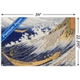 thumbnail image 3 of A Wild Sea at Choshi by Katushika Hokusai Wall Poster with Pushpins, 22.375" x 34", 3 of 3