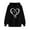 Black Sweatshirts, variant on Htigea Women's Cute Hoodies Heart Graphic Sweatshirts Drawstring Hooded Pullover Tops | Fashion 2026, Loose Fit, Casual Holiday Weekend Outfits, Pocket Black S
