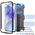 thumbnail image 4 of Takfox Case For Samsung Galaxy A35 5G ,Shockproof Heavy Duty Rugged Locking Swivel Holster Belt Clip Kickstand Full Body Hard Shell Phone Cover Case,Black, 4 of 7