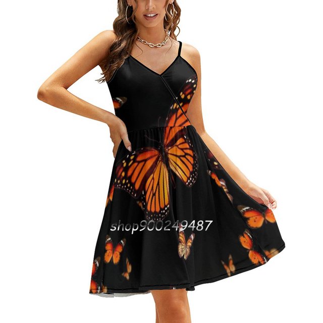 Monarchs Robe Évasée à Nœud Cœur Design Mode Grande Taille Robe Ample Monarch Nature