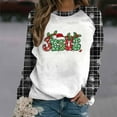 thumbnail image 2 of Fall Saving Talove Long Sleeve Shirts for Women Funny Graphic Sweatshirt Women Fall Clothes Black Top Womens Tops Plus Size Dressy Casual Christmas Shirts, 2 of 4