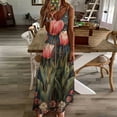 thumbnail image 3 of Boho Vintage Floral Sleeveless Dress Woman Fashion Long Dresses Women's Summer Suit Dress Summer 2025 Women, 3 of 7