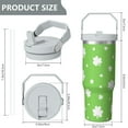 thumbnail image 5 of 1pc St. Patrick's Day 30oz Tumbler with Straw & Handle - Insulated Stainless Steel Cup | Holiday Gift for Man Women (Christmas, Valentine's, Birthday), 5 of 7