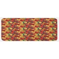 thumbnail image 1 of Anemone Flower Kitchen Mat, Retro Style Floral Pattern Romantic Botanical Spring Composition, Plush Decorative Kitchen Mat with Non Slip Backing, 47" X 19", Dark Coral Teal Yellow, by Ambesonne, 1 of 1