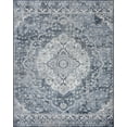 thumbnail image 3 of Bliss Rugs Vintage Traditional Medallion Area Rug, Indoor Rugs for Living Room, Dining Room, Bedroom | Blue, 5' x 7' (5'3''x7'3''), 3 of 8